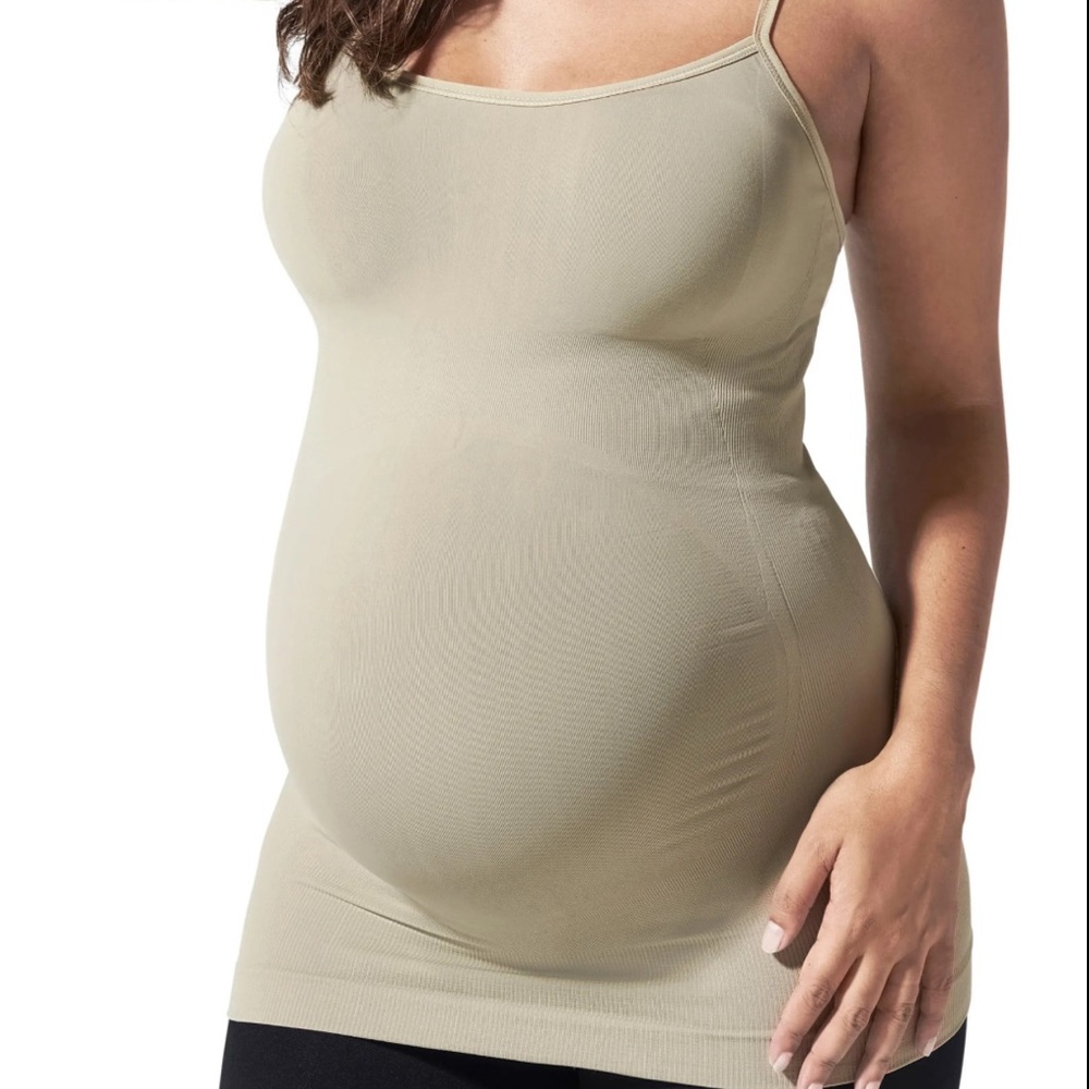 Two for One! Blush pink and white support maternity camisoles from Blanqi